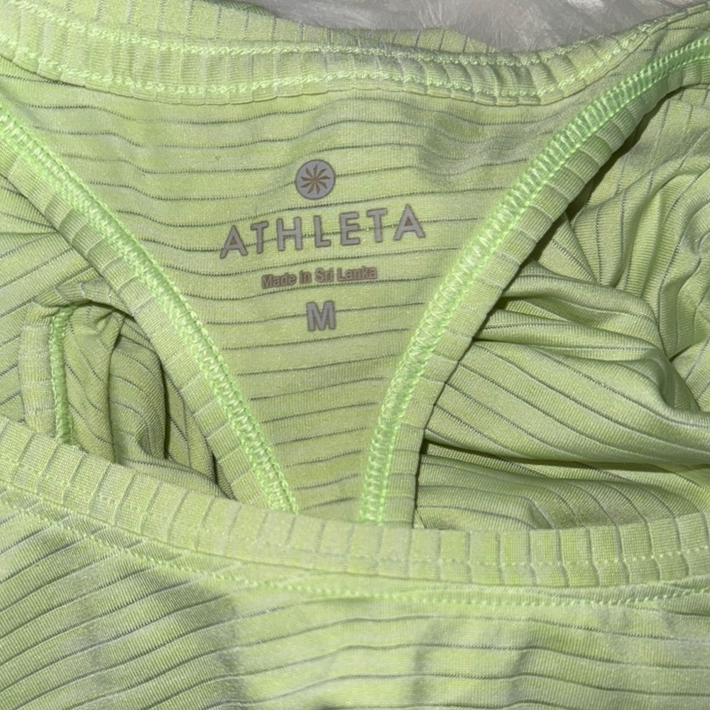 Athleta Green Tie Front Tank Top - Picture 7 of 7
